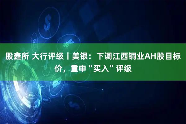 股鑫所 大行评级丨美银：下调江西铜业AH股目标价，重申“买入”评级